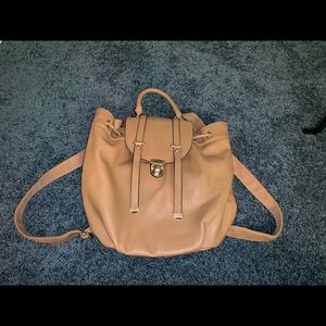 Faux leather back pack